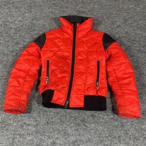 Vintage Slalom Jacket Kids 6 Red Goose Down Ski Puffer Made USA Winter Coat 90s